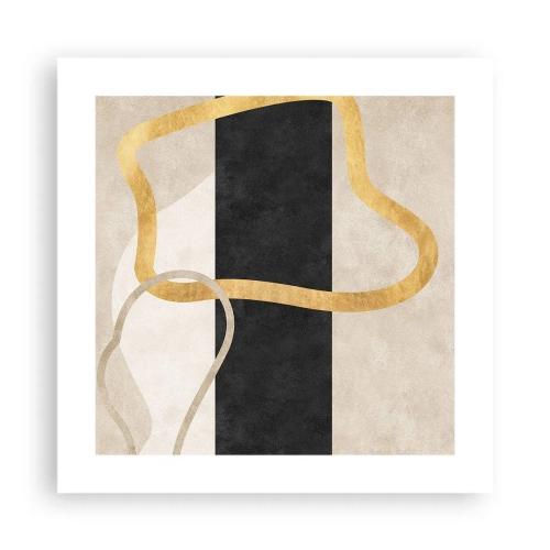 Affisch - Slingrande former - 40x40 cm