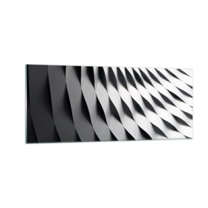 Glastavla - Bild på glas - På vågornas yta - 100x40 cm