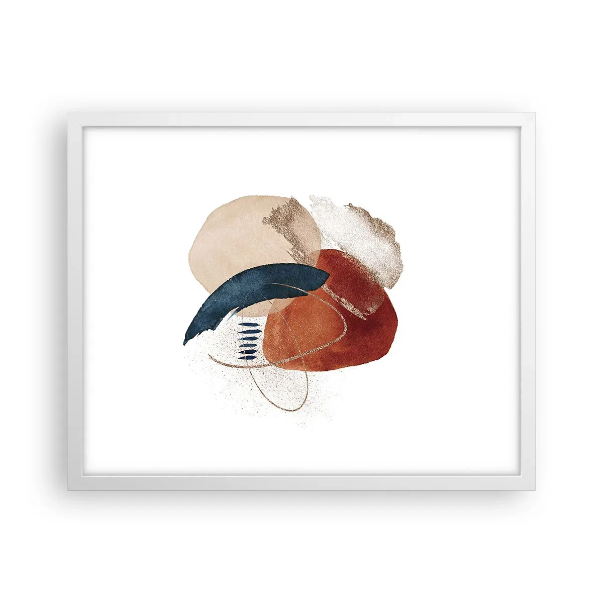 Affisch i vit ram - Oval komposition - 50x40 cm
