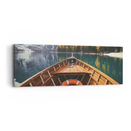 Canvastavla - Bild på duk - Utflykt i fjällen - 90x30 cm