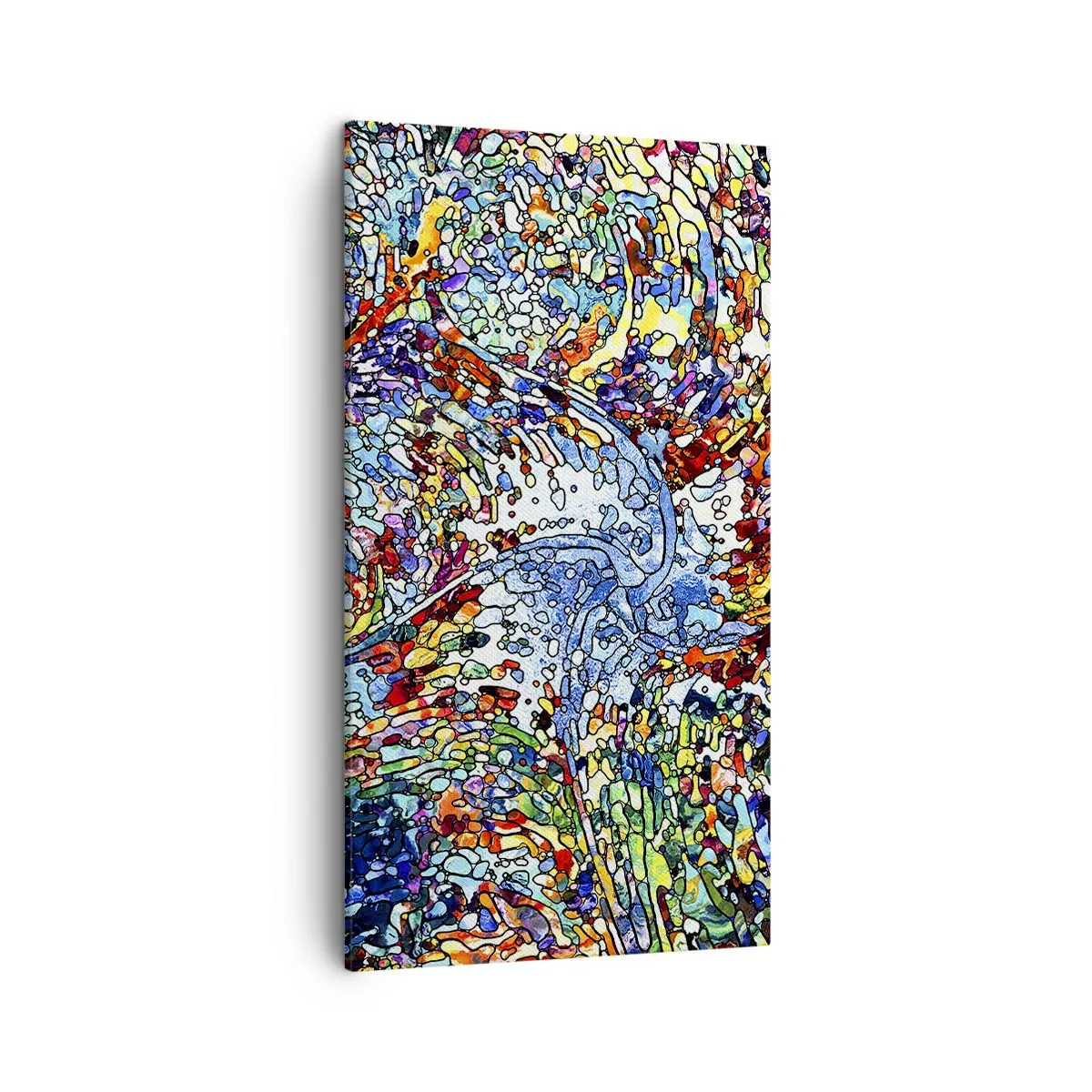 Canvastavla - Bild på duk - Glasmålning - droppar - 45x80 cm