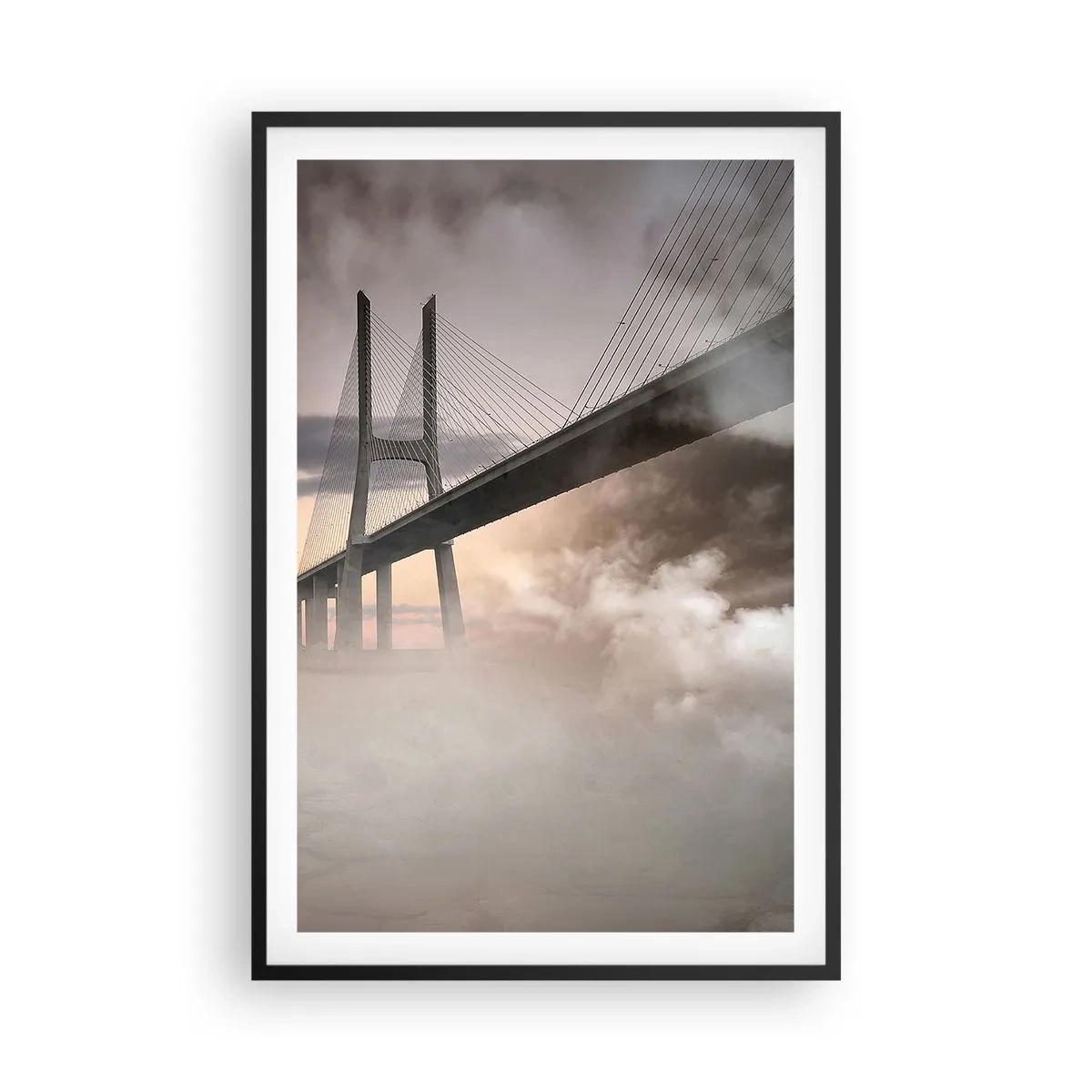 Affisch i svart ram - Vid en flod som inte finns - 61x91 cm