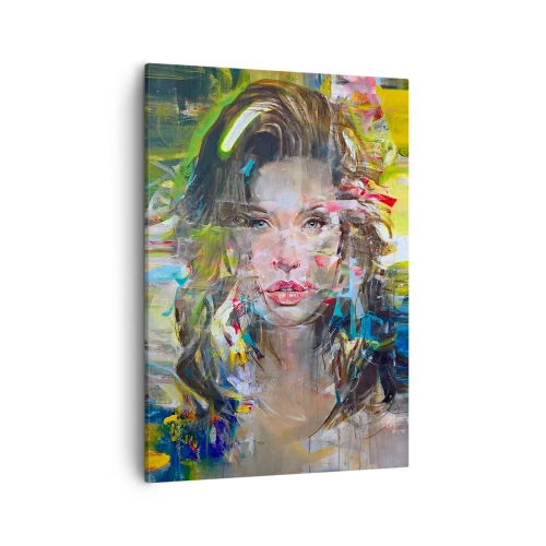 Canvastavla - Bild på duk - Bakom luftridån - 50x70 cm