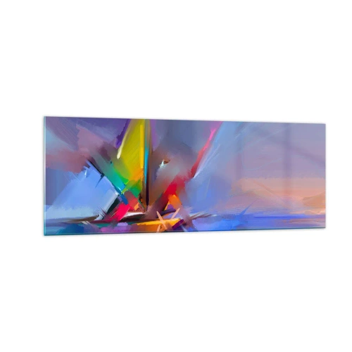 Glastavla - Bild på glas - Snabb som en fågel - 140x50 cm