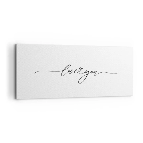 Canvastavla - Bild på duk - Svart på vitt - 120x50 cm