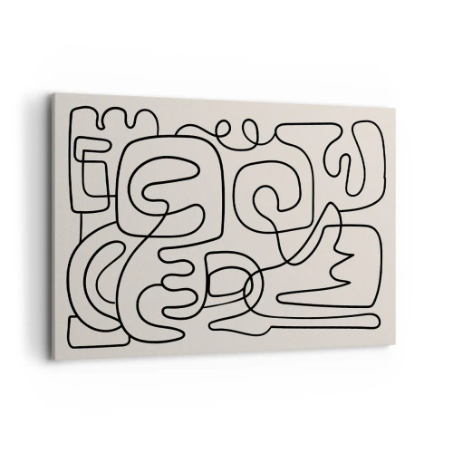 Canvastavla - Bild på duk - Följ spåret - 100x70 cm