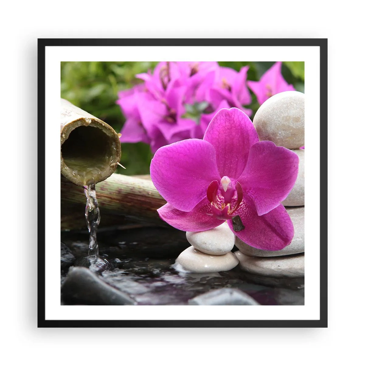 Affisch i svart ram - Så kopplar du av - 60x60 cm