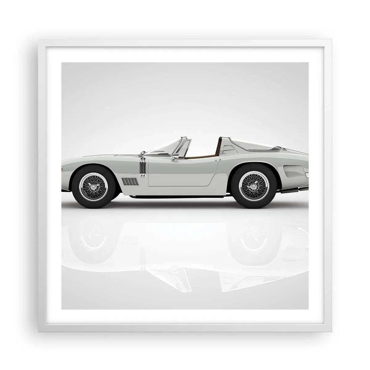 Affisch i vit ram - Ett löfte om lek - 60x60 cm