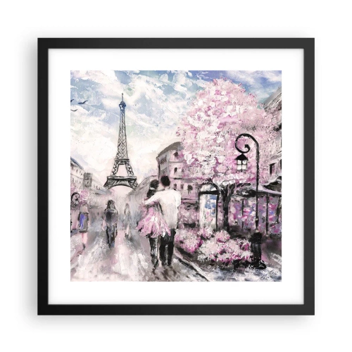 Affisch i svart ram - Bli kär bara i... - 40x40 cm