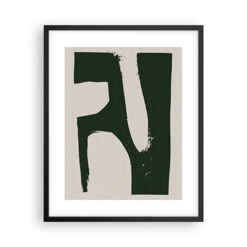 Affisch i svart ram - Vikar av vitt - 40x50 cm