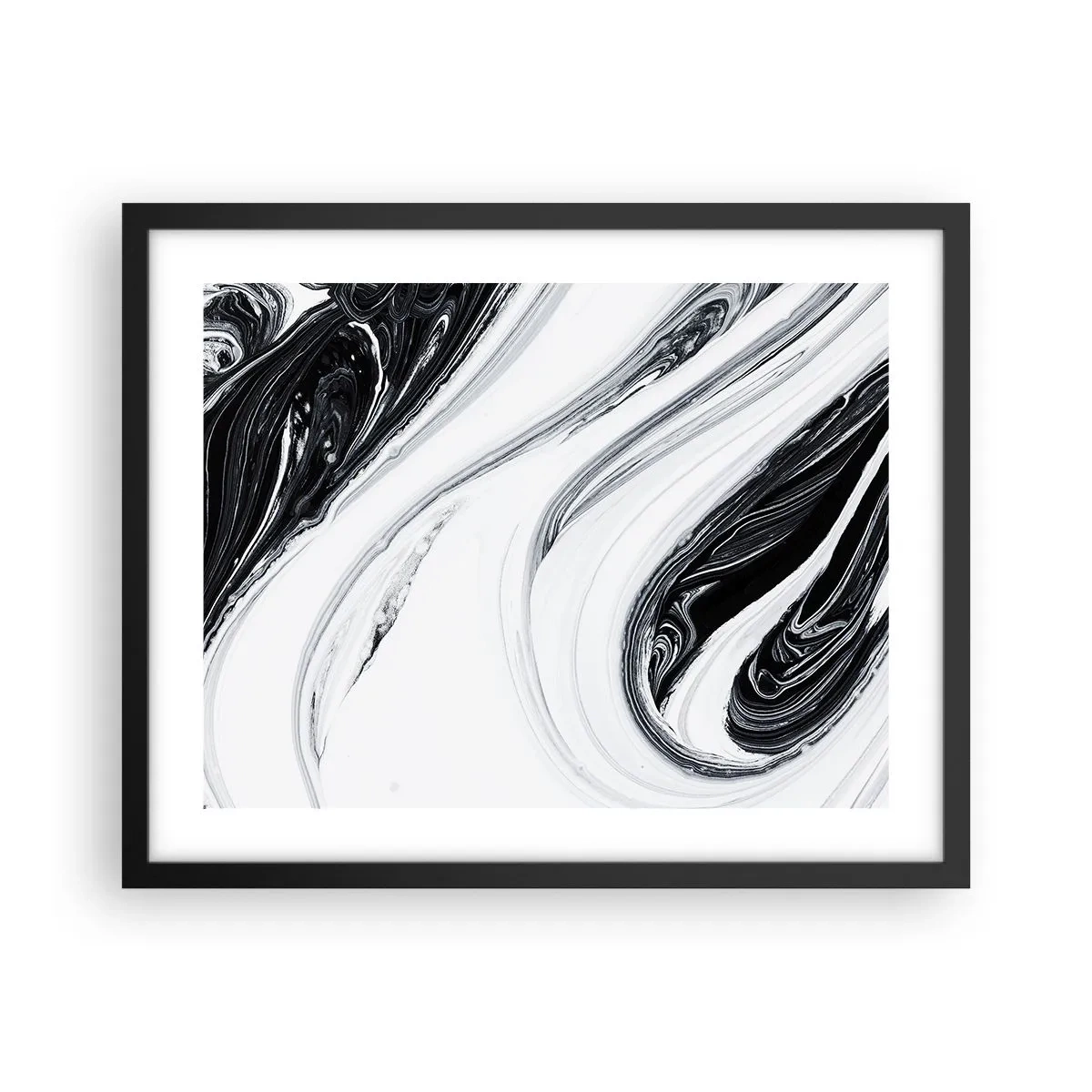 Affisch i svart ram - Motsatskombination - 50x40 cm