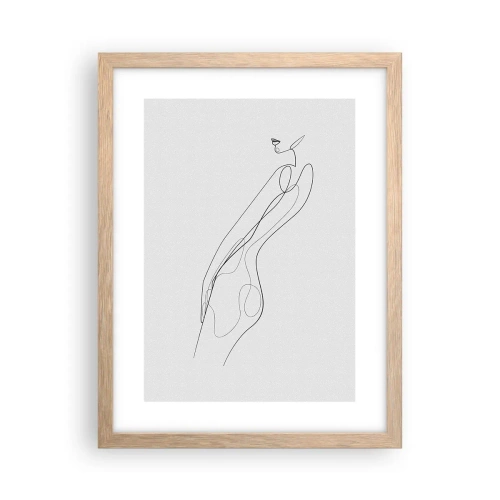 Affisch i ram av ljusek - Bara en utfästelse - 30x40 cm