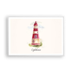 Affisch i vit ram - Det är alltid något väder - 100x70 cm