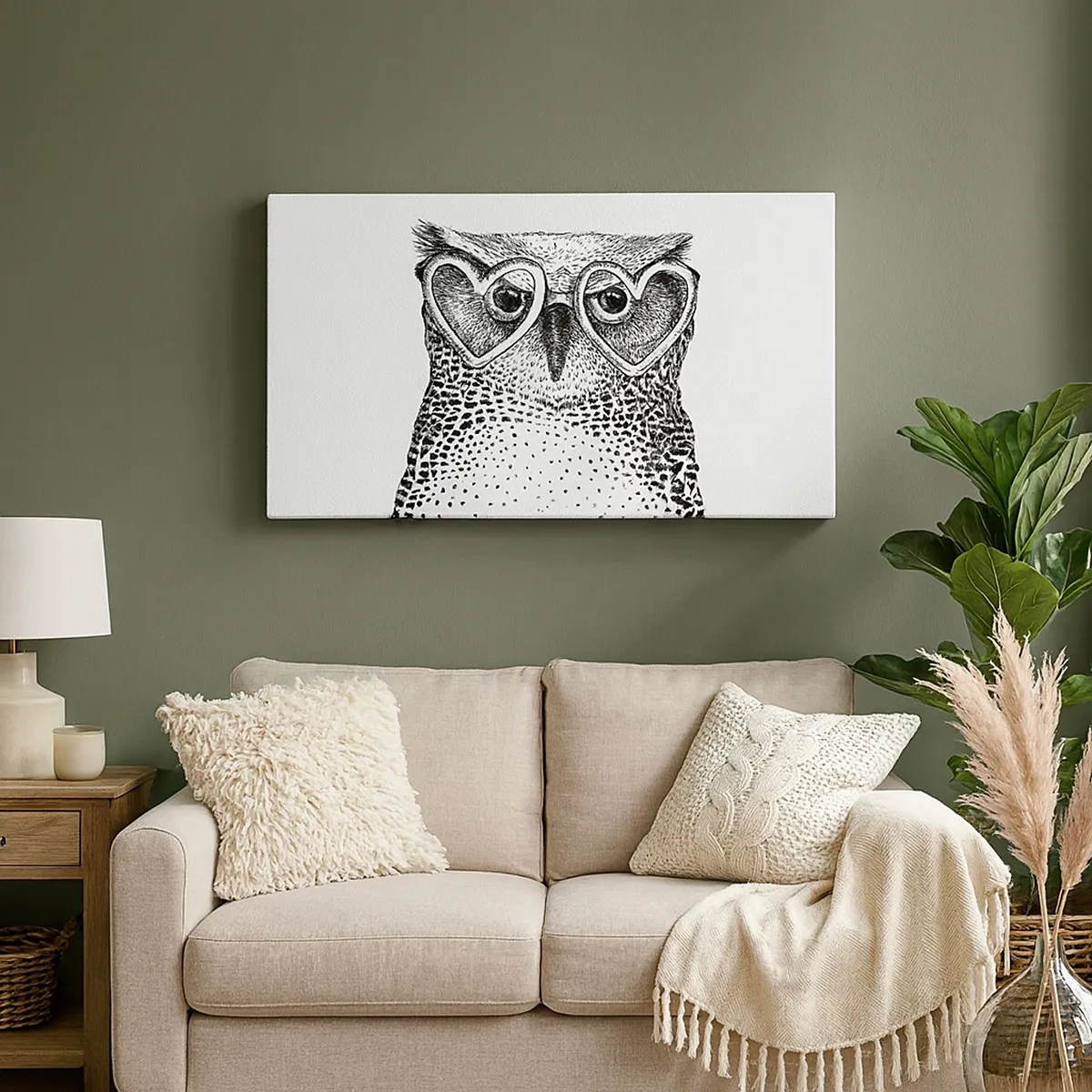 Canvastavla - Bild på duk - Klokt och med kärlek - 30x30 cm