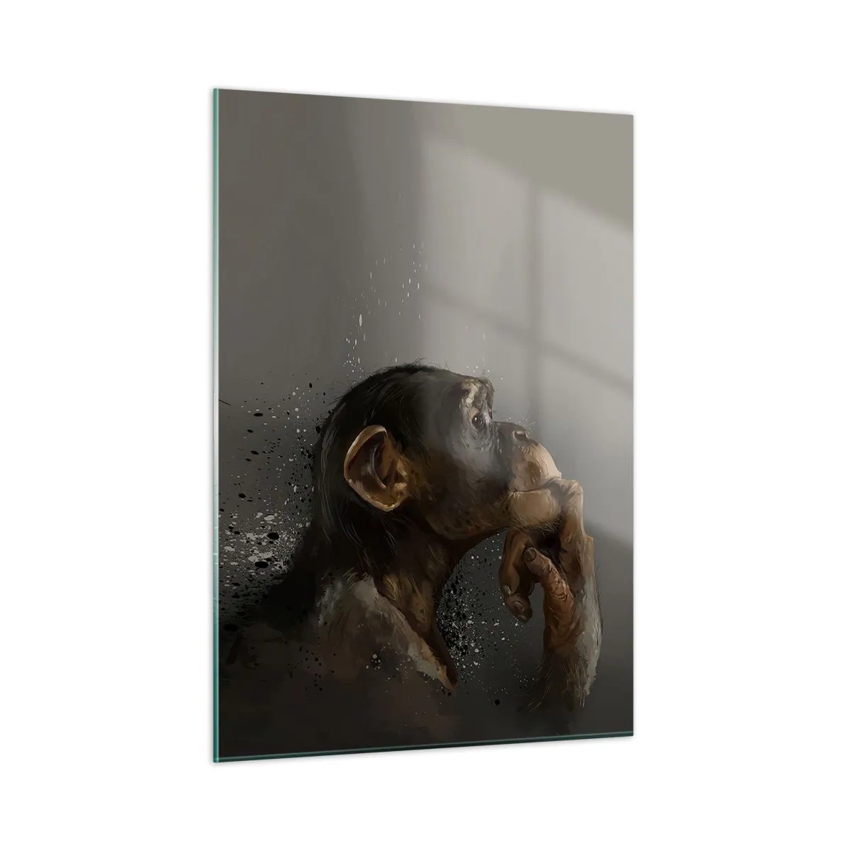 Glastavla - Bild på glas - Säkert en tänkare - 50x70 cm