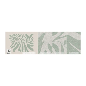 Provbit av fototapet Premium Canvas - Smaragdgrön gren - Boho, Växt, Botanisk - 100x30 cm