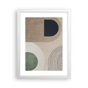 Affisch i vit ram - Ovalens mjukhet - 30x40 cm