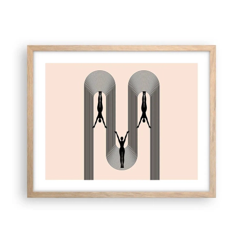 Affisch i ram av ljusek - Upp och ner - 50x40 cm