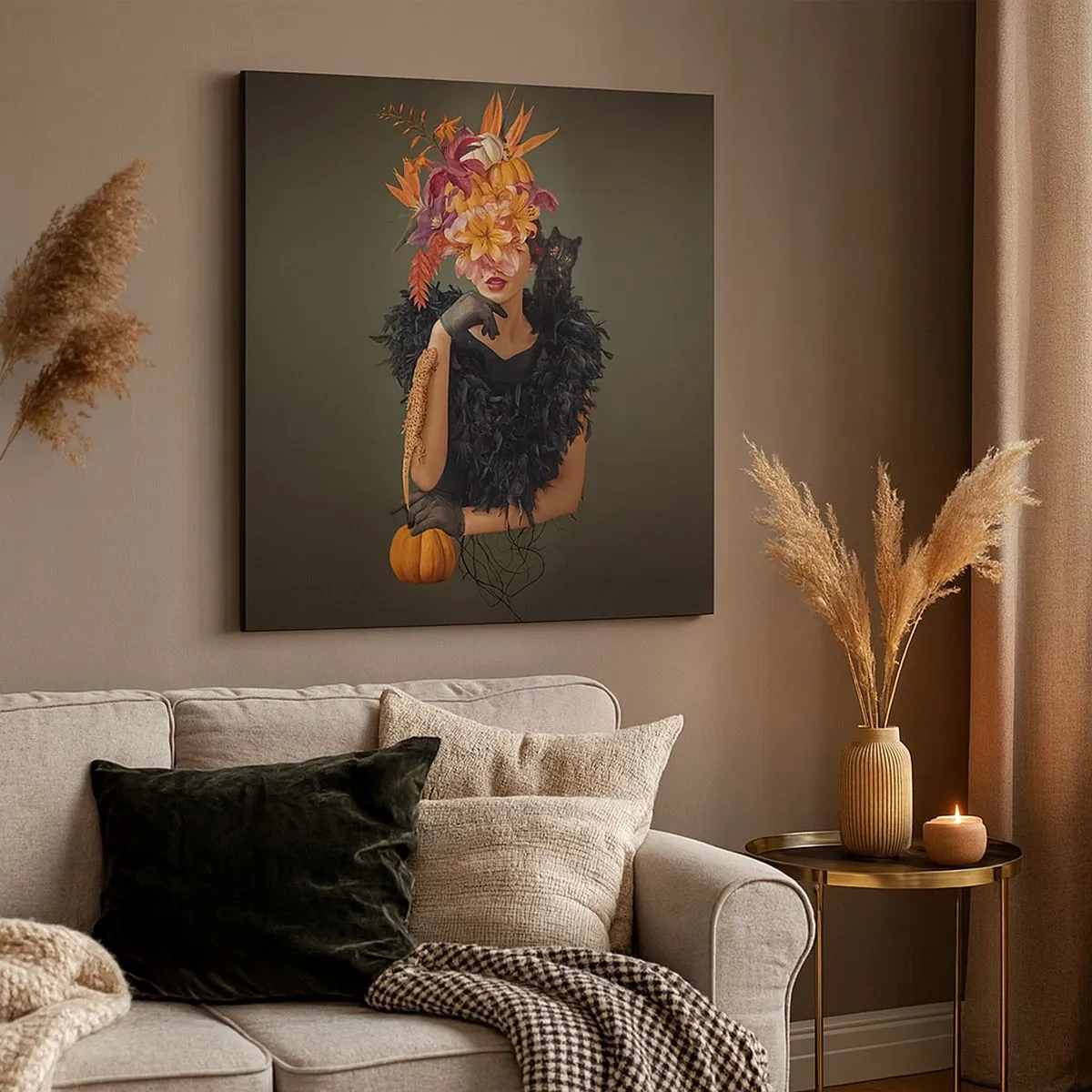 Canvastavla - Bild på duk - Häxans troll - 30x30 cm