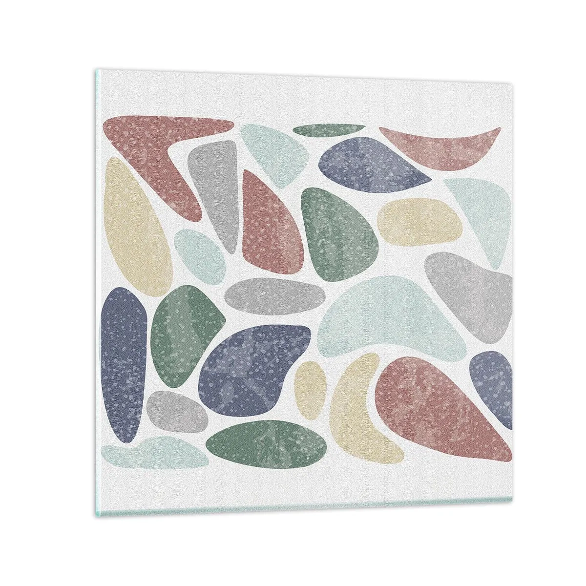 Glastavla - Bild på glas - Mosaik av pulveriserade färger - 40x40 cm