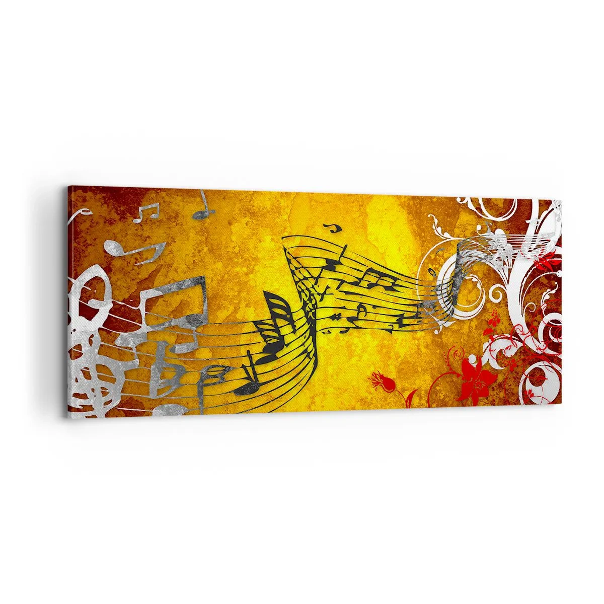 Canvastavla - Bild på duk - Låt musiken flyta - 100x40 cm