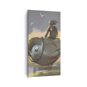 Canvastavla - Bild på duk - Rast under en fantastisk resa - 65x120 cm