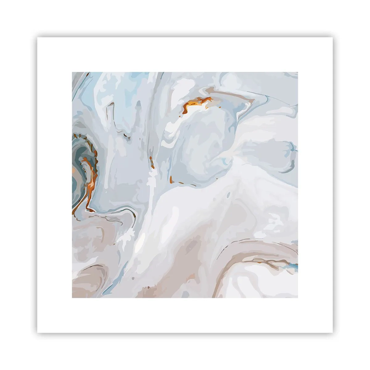 Affisch - Utbuktande vithet - 30x30 cm