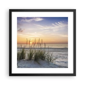 Affisch i svart ram - Titta, tänk, känn - 40x40 cm