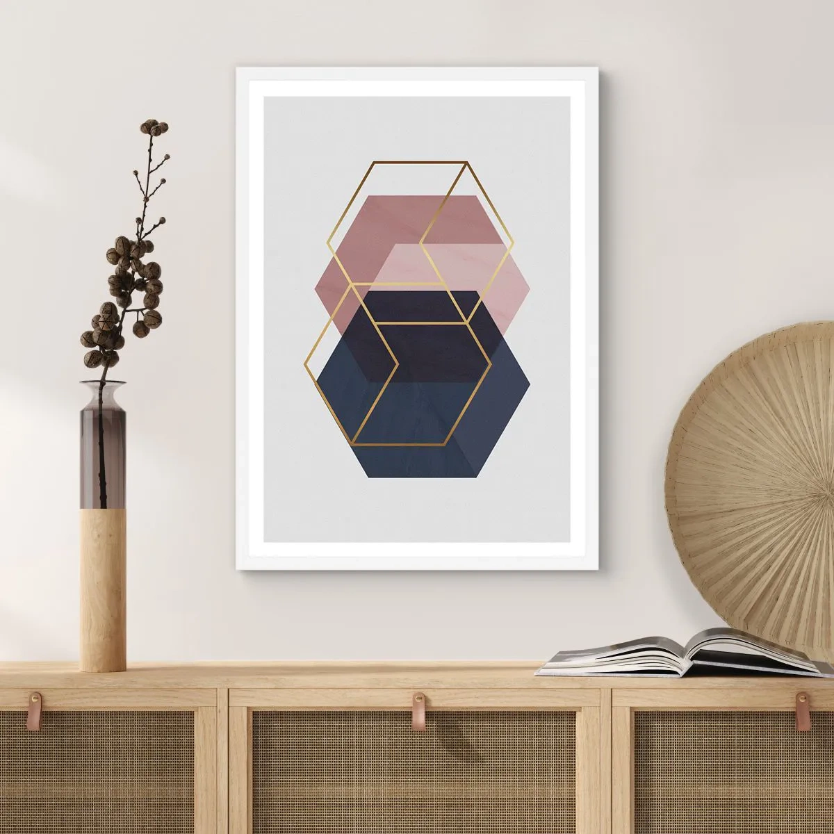 Affisch i vit ram - Enkelhetens styrka - 50x70 cm