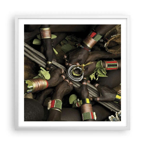 Affisch i vit ram - Vi är tillsammans - 60x60 cm