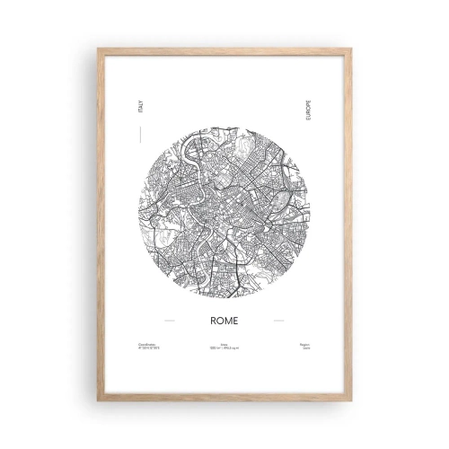 Affisch i ram av ljusek - Roms anatomi - 50x70 cm