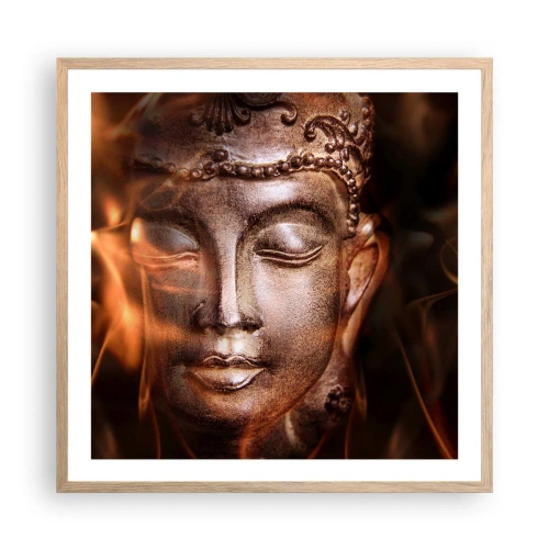 Affisch i ram av ljusek - Det finns bara här och nu - 60x60 cm