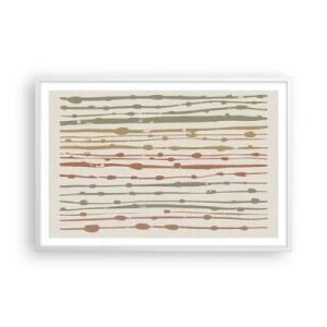 Affisch i vit ram - Musikalisk färgnotation - 91x61 cm