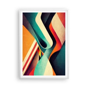 Affisch i vit ram - Intensiv komposition - 70x100 cm