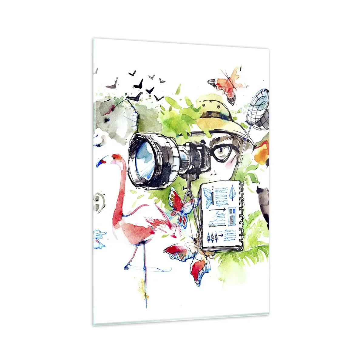 Glastavla - Bild på glas - I resenärens objektiv - 80x120 cm