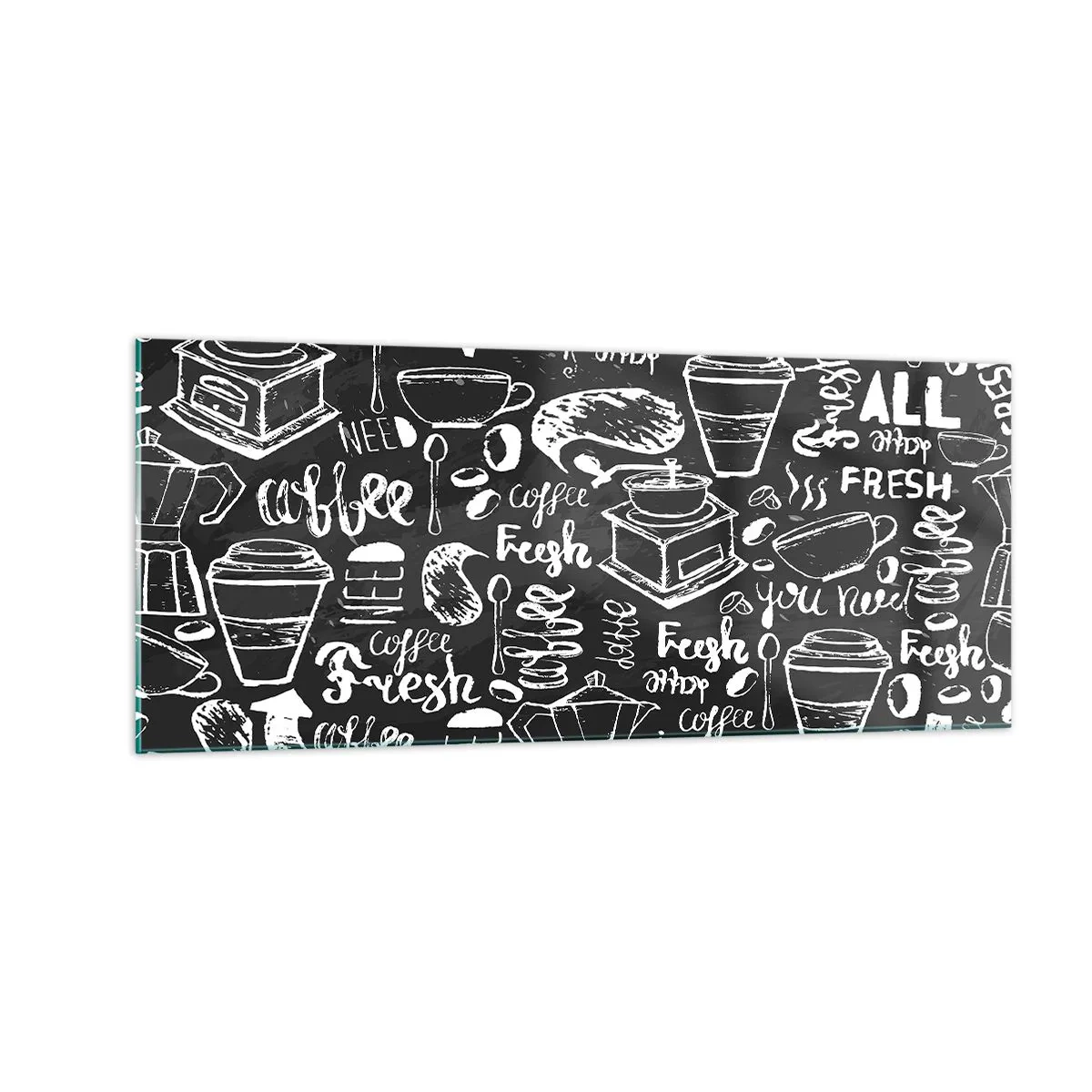 Glastavla - Bild på glas - All you need is… - 100x40 cm