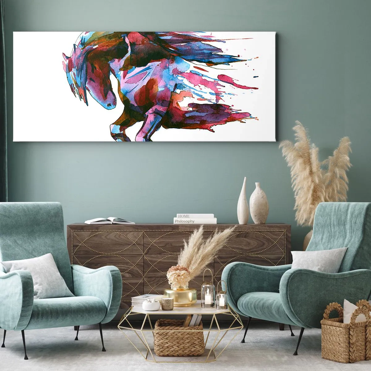 Canvastavla - Bild på duk - I extas - 100x40 cm
