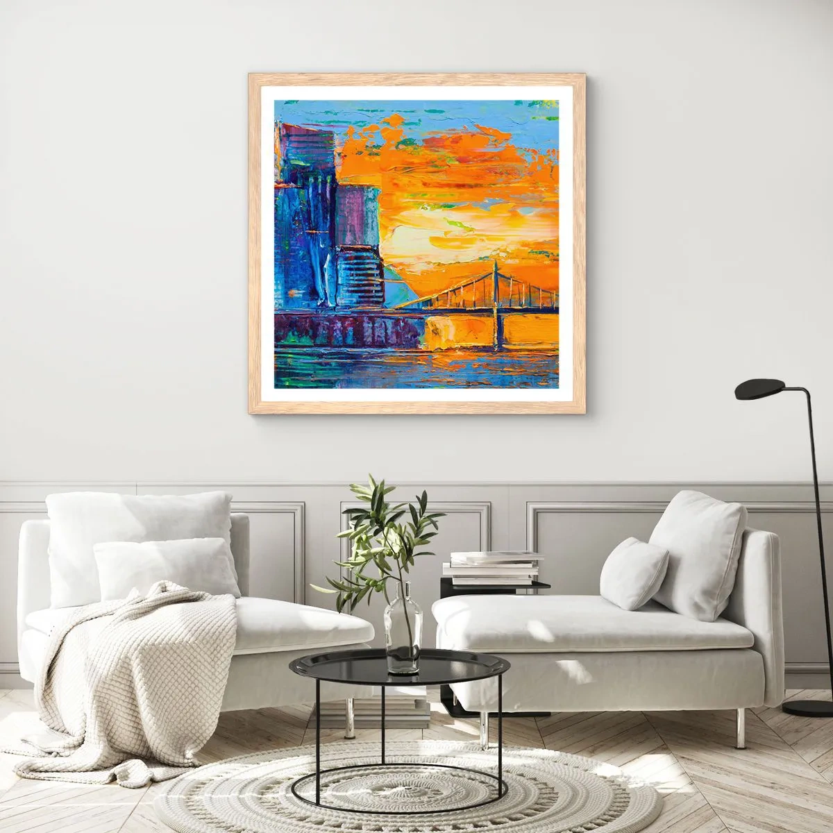 Affisch i ram av ljusek - Kultur och natur - 60x60 cm