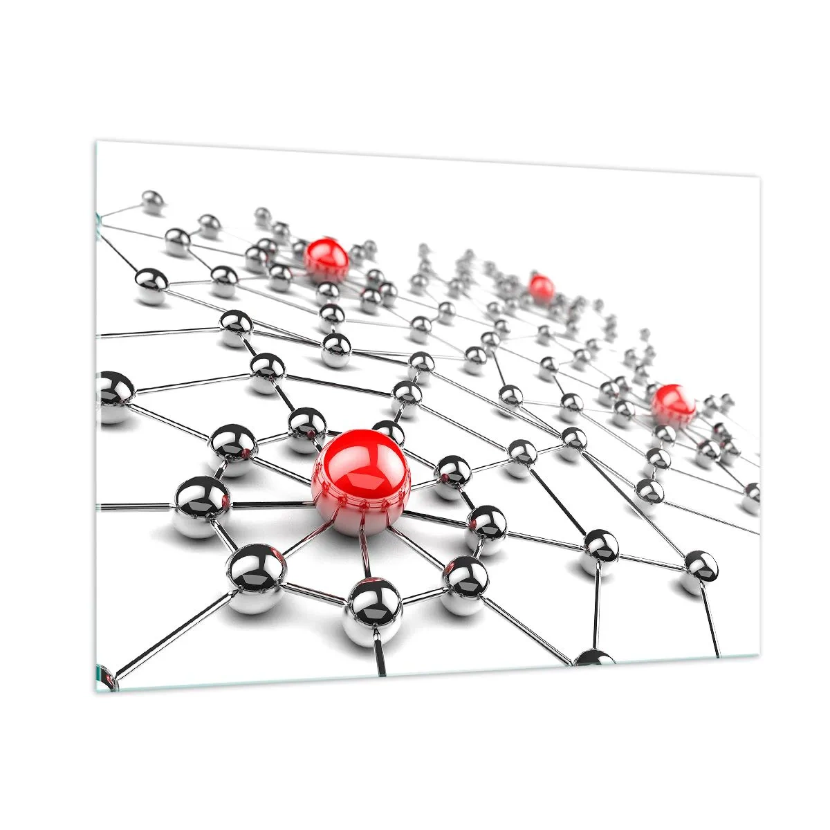 Glastavla - Bild på glas - Silvernät - 100x70 cm