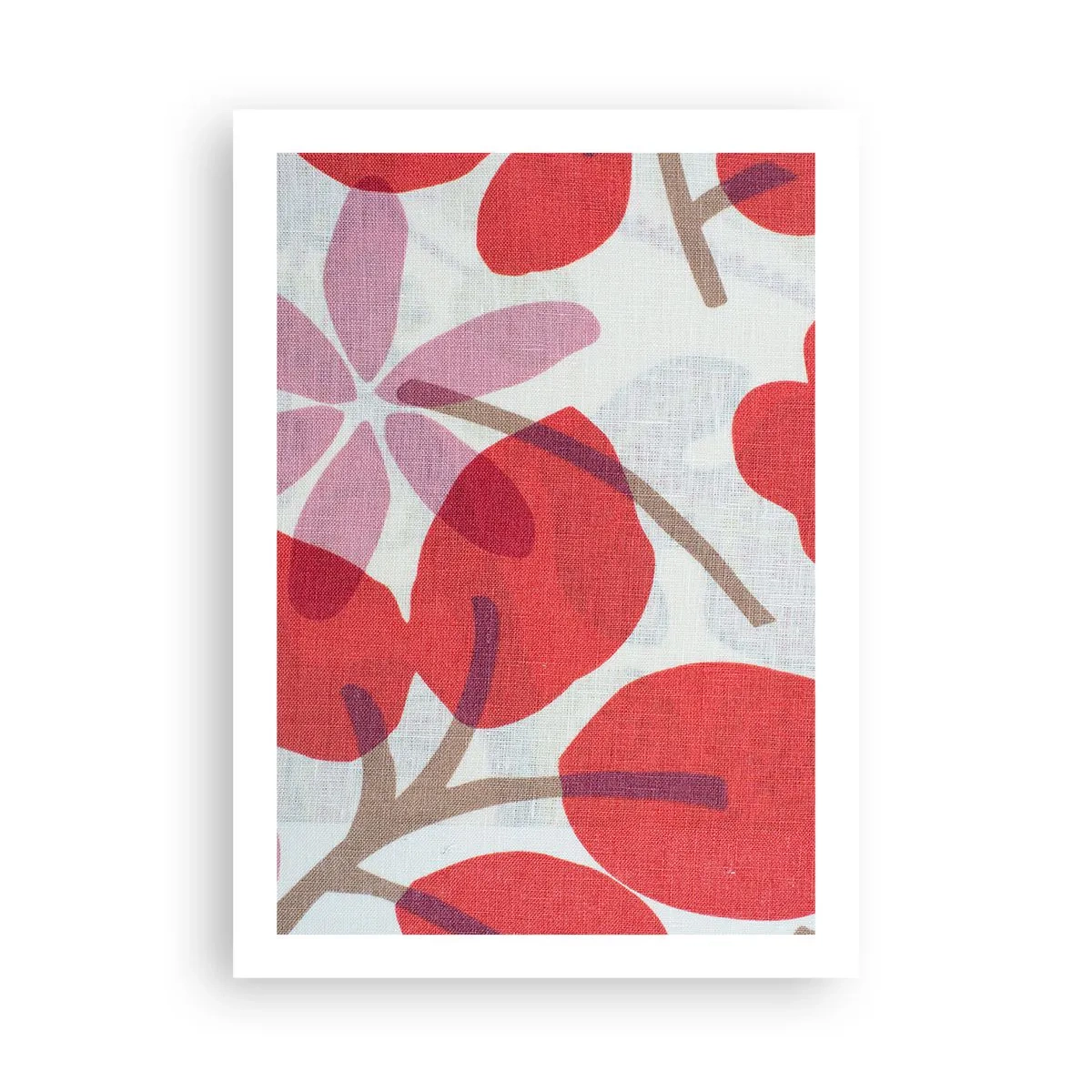 Affisch - Blomsterkomposition i rosa - 50x70 cm