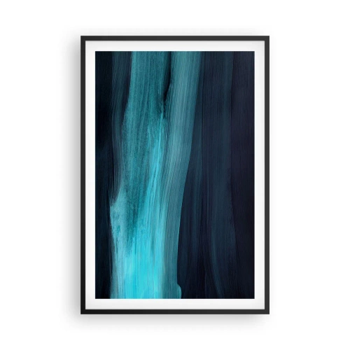 Affisch i svart ram - Flyt med strömmen - 61x91 cm