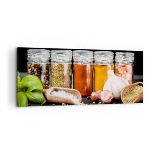 Canvastavla - Bild på duk - Så att livet har smak - 120x50 cm
