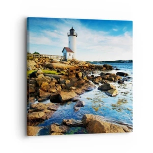 Canvastavla - Bild på duk - Kom lyckligt tillbaka, jag väntar - 30x30 cm