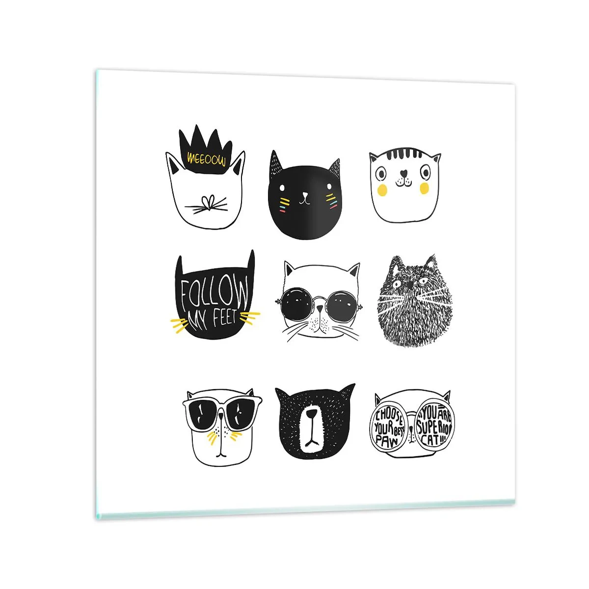 Glastavla - Bild på glas - Varje annorlunda - 40x40 cm