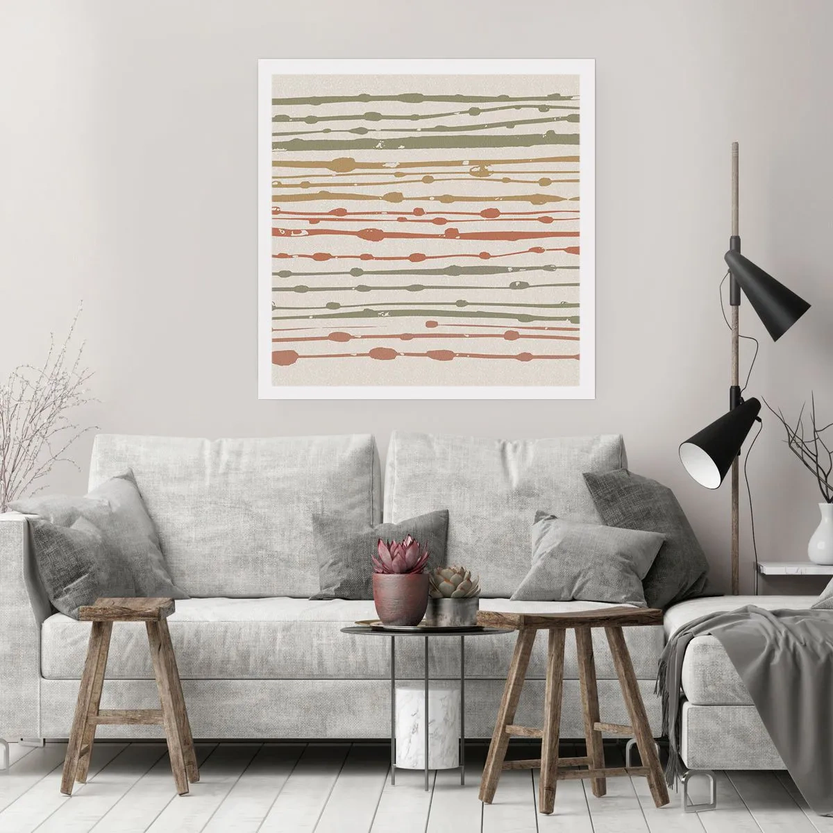 Affisch - Musikalisk färgnotation - 60x60 cm