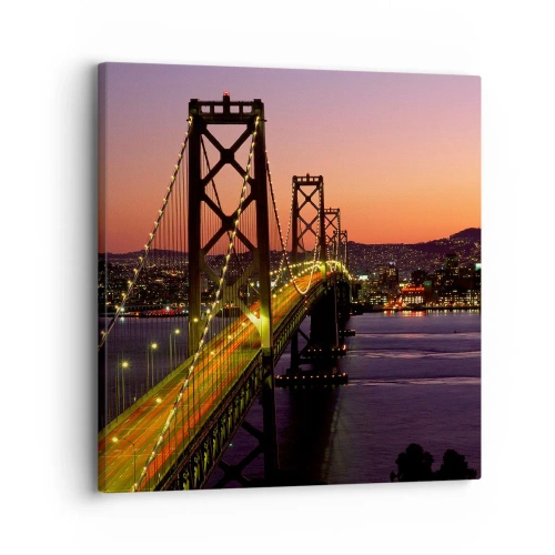 Canvastavla - Bild på duk - En kväll i violett - 30x30 cm