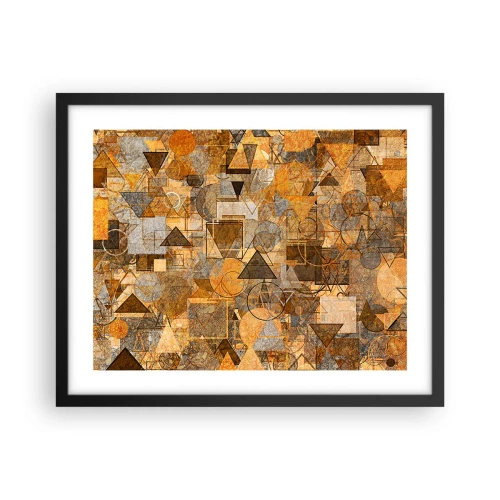 Affisch i svart ram - Värld infattad i form - 50x40 cm
