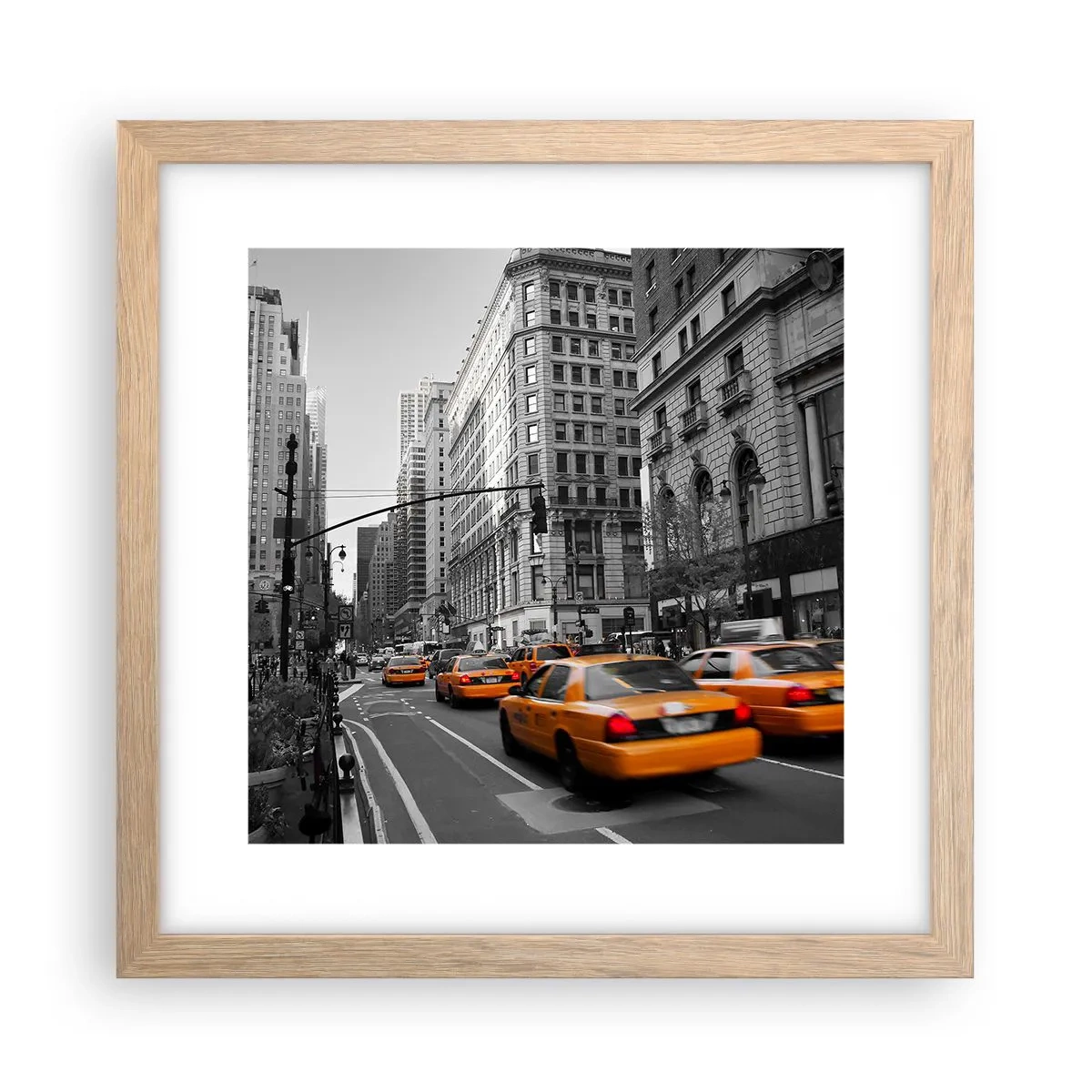 Affisch i ram av ljusek - Storstadens solar - 30x30 cm