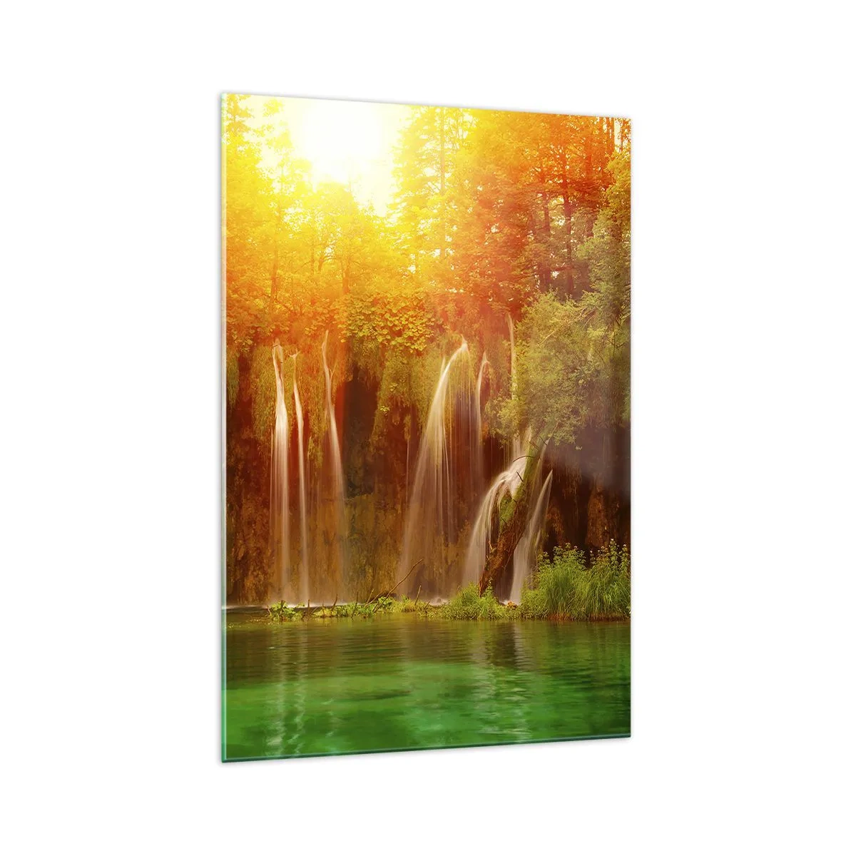 Glastavla - Bild på glas - I solen och skuggan - 70x100 cm