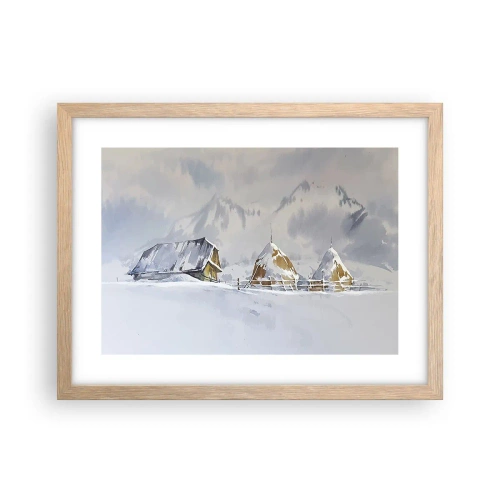 Affisch i ram av ljusek - I snödalen - 40x30 cm